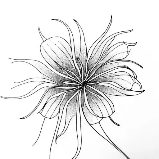 red spider lily tattoo design idea