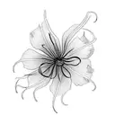 red spider lily tattoo design idea