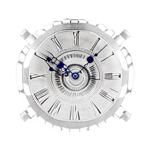 pocket watch with eyes for cog wheels tattoo design idea