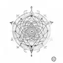 dreamcatcher in nature with guiding life arrows tattoo design idea