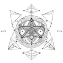 dreamcatcher in nature with guiding life arrows tattoo design idea