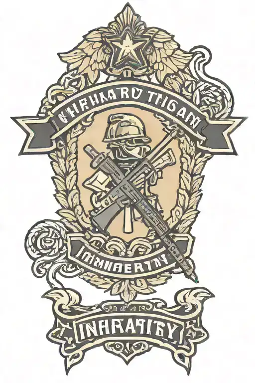 infantry division combat patch, police badge tattoo design idea