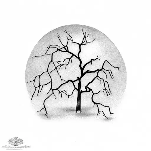 Cottonwood tree tattoo design idea