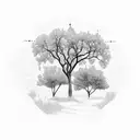 Cottonwood tree tattoo design idea