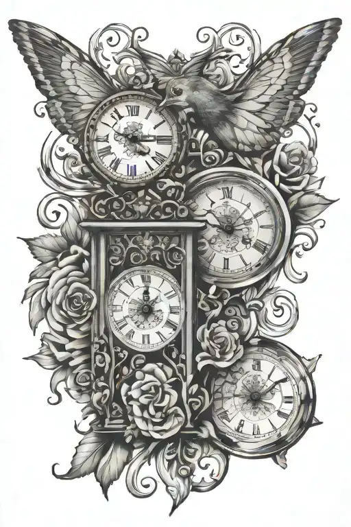 true love lost time found each other tattoo design idea
