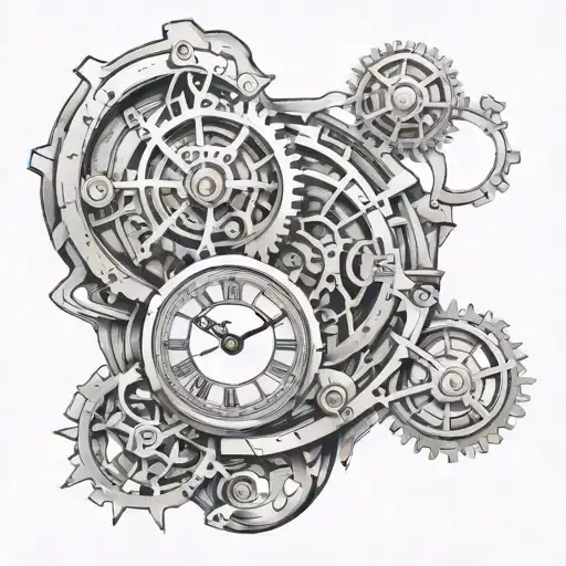 Clock tattoo design idea