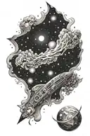 Milky Way galaxy tattoo design idea