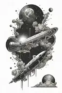 Milky Way galaxy tattoo design idea