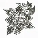 sales rose, geometric symbol, map of crete, cretan labyrinth symbol tattoo design idea