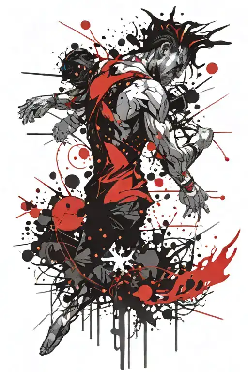 Fighting my inner demons tattoo design idea