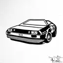 delorean tattoo design idea