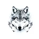 half wolf half panther face with the snake being the lower part of the body tattoo design idea