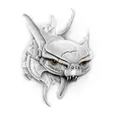 3d flight tattoo design idea