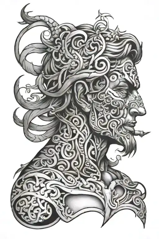 self made man tattoo design idea