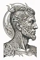 self made man tattoo design idea