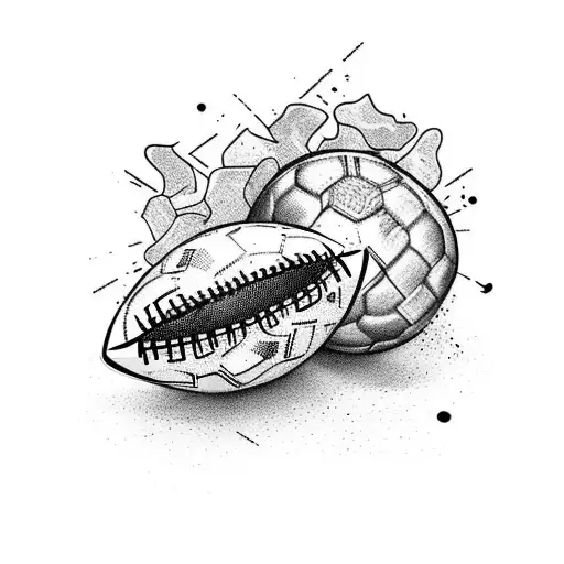 Merge the passion for football and potato chips into a unique tattoo concept tattoo design idea