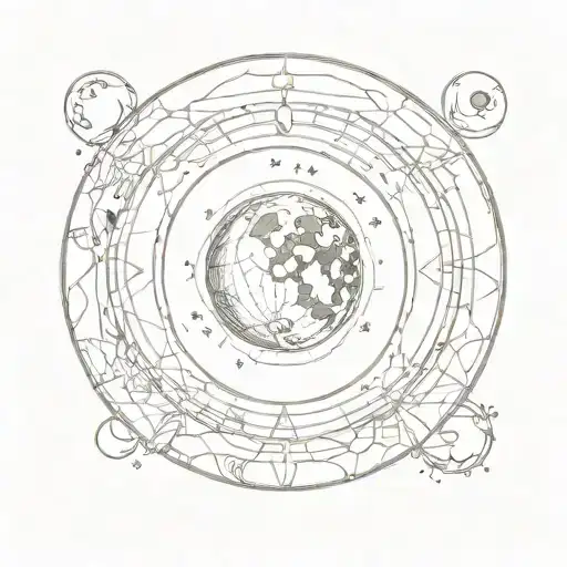 waxing gibbous moon phase tattoo design idea