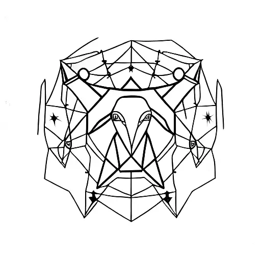 capricorn constellation stars  tattoo design idea