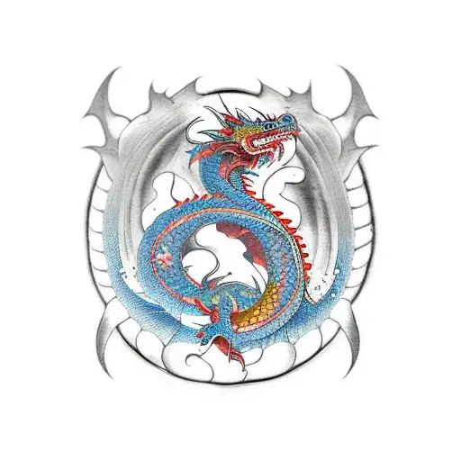 Dragon Shen long tattoo design idea