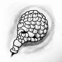 broccoli rubberhose character  tattoo design idea