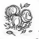 broccoli rubberhose  tattoo design idea