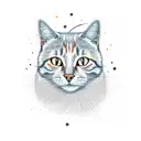 orange cat tattoo design idea