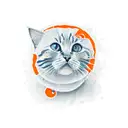 orange cat tattoo design idea