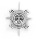 crawler crane with biblical cross tattoo design idea