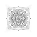 A dotwork mandala featuring iconic landmarks from around the world, representing your passion for travel and your eye for detail as an interior designer tattoo design idea