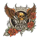 no pain no gain tattoo design idea