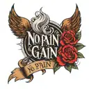 no pain no gain tattoo design idea