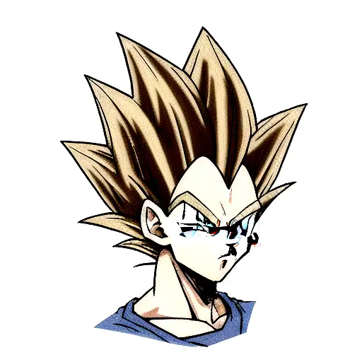 vegeta dragon ball z tattoo design idea