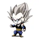 vegeta dragon ball z tattoo design idea