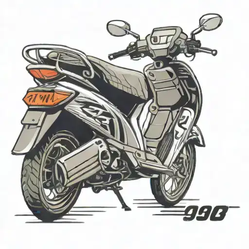 Honda activa scooter license plate 'tnf 1508' tattoo design idea