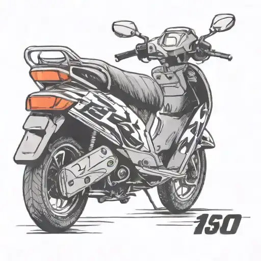 Honda activa scooter license plate 'tnf 1508' tattoo design idea