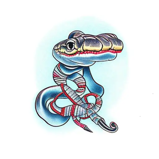 puppet master snake tattoo design idea