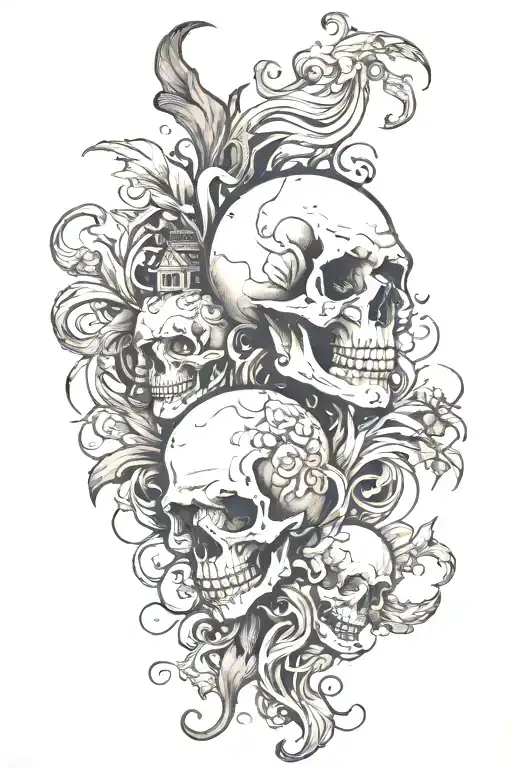 not even ghosts are this empty tattoo design idea