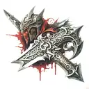 aatrox sword and tech oracy  tattoo design idea