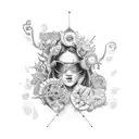 welding tig torch girl  tattoo design idea