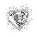 Place your head on my beating heart I'm thinking out loud. We found love right where we are tattoo design idea