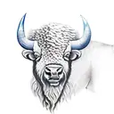 bison tattoo design idea