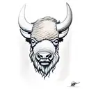bison tattoo design idea