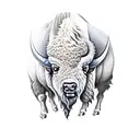 bison tattoo design idea