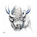 bison tattoo design idea