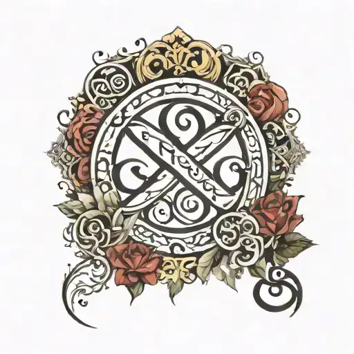 infinity sign İnci Ömər name written tattoo design idea