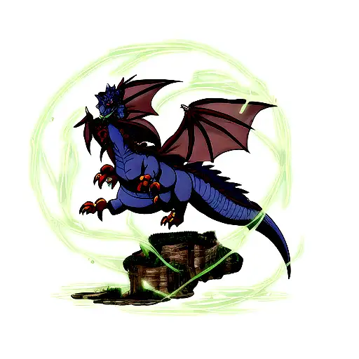 dragon from heroes of might and magic tattoo design idea