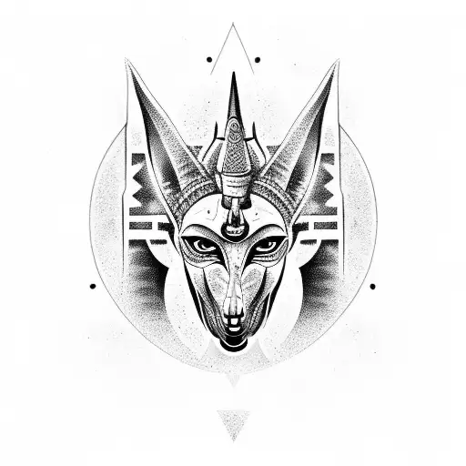 anubis  tattoo design idea