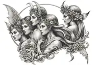 3 fates tattoo design idea