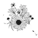 cornflowers tattoo design idea