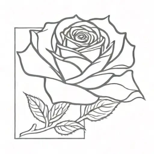 single line rose with name tattoo tattoo design idea